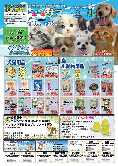 ７月２０日～７月２８日までドキドキ　サマーセール開催！